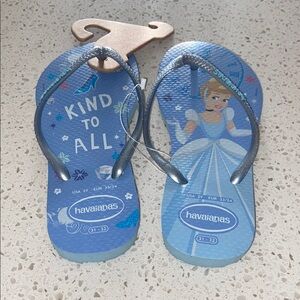 Havaianas Blue Cinderella Flip Flops